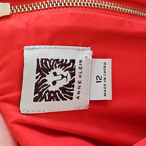 Anne Klein dress.  Size 12. Orange red - Picture 4 of 5